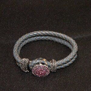 Double Braided Leather Braided Bracelet